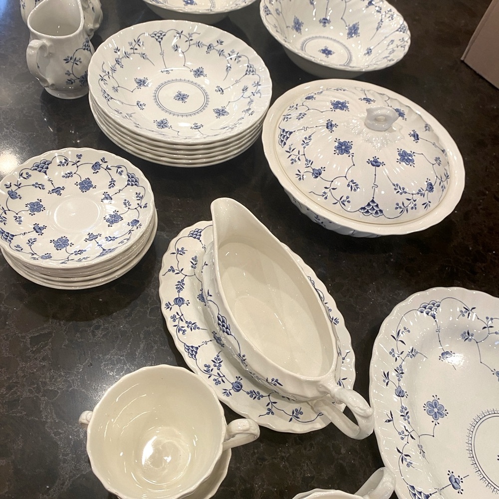 Myott Finlandia Vintage Blue English China Dishes